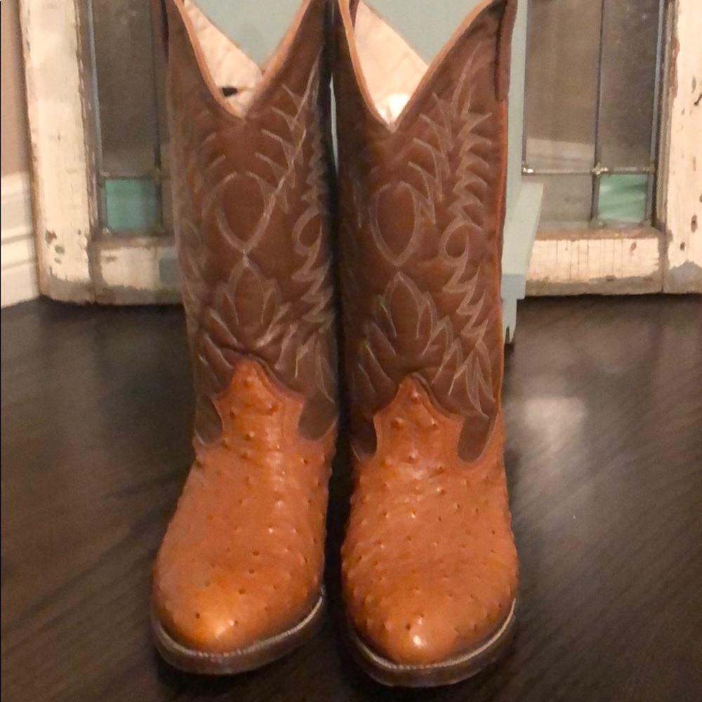 COPY - COPY - Vintage Villano Ostrich Boots (10 inch)